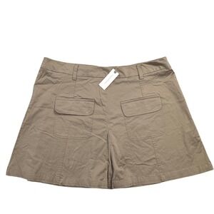 Anthropologie Porridge Skirt Khaki Beige Cotton Blend Pockets Womens XL NWT‎